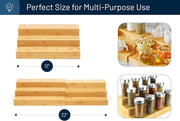 Bamboo Expandable Spice Rack Organizer, 3-Tier Adjustable Kitchen Cabinet, Countertop Display Shelf, Space Organizer for Kitchen and Bathroom