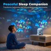 Dynamic Rotating LED Projector Light, 360° Rotating Ocean Wave Night Projection Night Light, Multi-Angle Projection Base, for Meditation, Bedroom, Home Theater (Ocean)