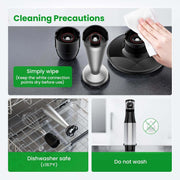 Immersion Blender Handheld Corded Hand Blenders Set 1100W, Trigger Variable Speed 5 in 1 Stick Emulsifier with Chopper, Whisk and Frother for Soup, Baby Food and Smoothies,Black