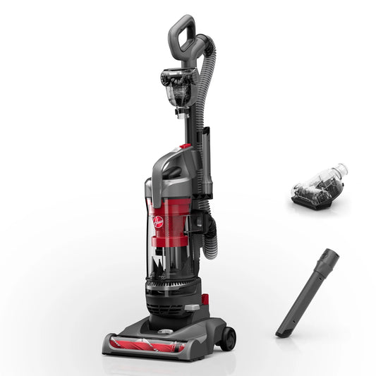 Rewind Pet Bagless Upright Vacuum Cleaner, Pet Friendly, Automatic Cord Rewind, Multi-Surface and above Floor Cleaning, UH77410V, Gray & Red