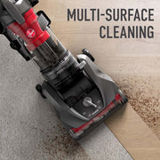 Rewind Pet Bagless Upright Vacuum Cleaner, Pet Friendly, Automatic Cord Rewind, Multi-Surface and above Floor Cleaning, UH77410V, Gray & Red