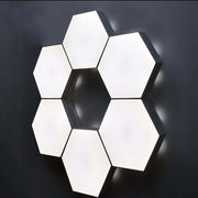 Hexagon Lights, Minimalist White Touch Night Light, Center Touch-Sensitive Wall Panels, Hex Light with Usb-Power for Autism, Game Room Decor, Party (6)