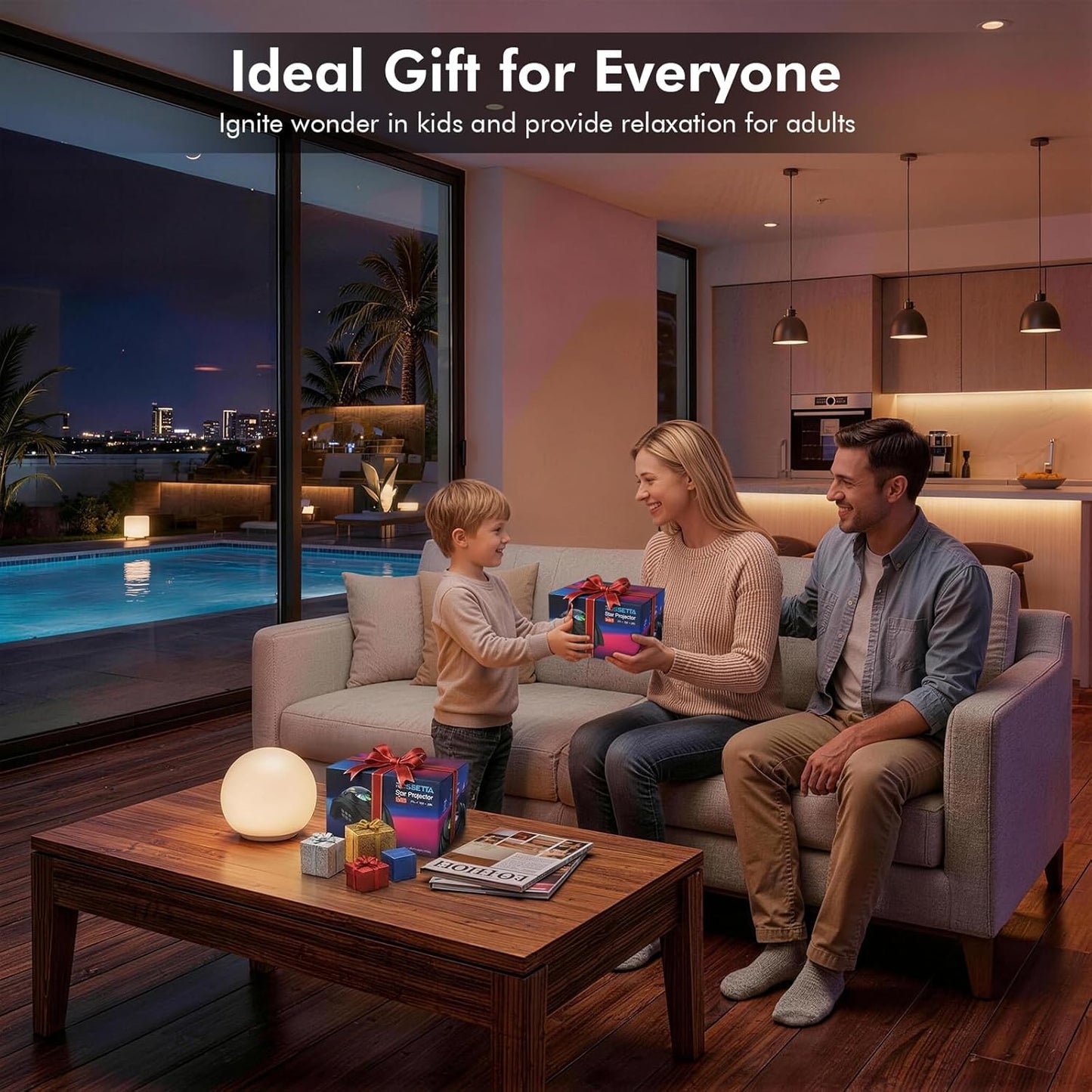 Dual Lens Galaxy Projector, Star Projector for Bedroom with 58 Light Effects, Night Light Projector with White Noise & Bluetooth Speaker, Remote Timer, Room Decor Gift for Kids Adults Teens