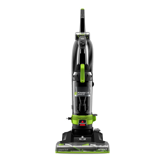 Powerforce Helix Turbo Rewind Pet, Upright Vacuum, Pet Friendly, Automatic Cord Rewind, Powerful Pet Hair Pickup, Extra-Wide Cleaning Path, 3333, Black & Green
