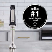 Braun Multiquick 7 3-In-1 Immersion Blender with Food Processor – Powerful Handheld Electric Stick - Emulsifier for Chopping, Beating & Whisking - Ideal for Soup, Puree, Smoothies & More
