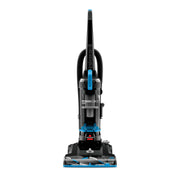 BISSELL Powerforce Helix bagless upright vacuum in blue and black with Helix dirt separation system and scatter-free technology