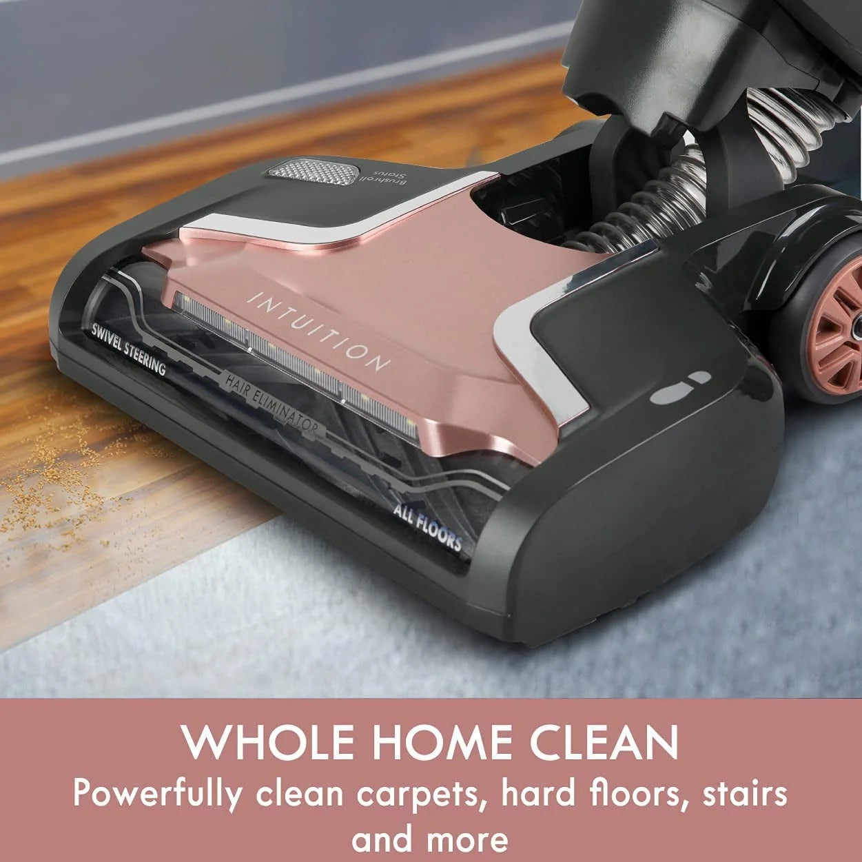 BU4050 Intuition Bagged Upright Vacuum, Liftup Cleaner with Hair Eliminator Brushroll, Pet Handi-Mate for Carpet, Hard Floor, Rose Gold