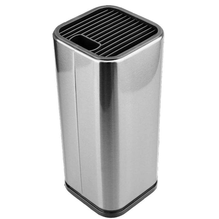 Stainless steel drainable knife chopping board holder with modern design and multiple storage options