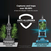 Navigator Lift-Away Upright Vacuum, Pet Friendly, Bristle Brushroll, NV380 Teal