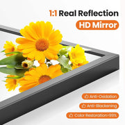 20"X30" Arched Black Bathroom Mirrors for Wall | Bathroom Mirrors for over Sink, Metal Framed with HD Shatter-Proof Glass for Entryway, Living Room, Bedroom