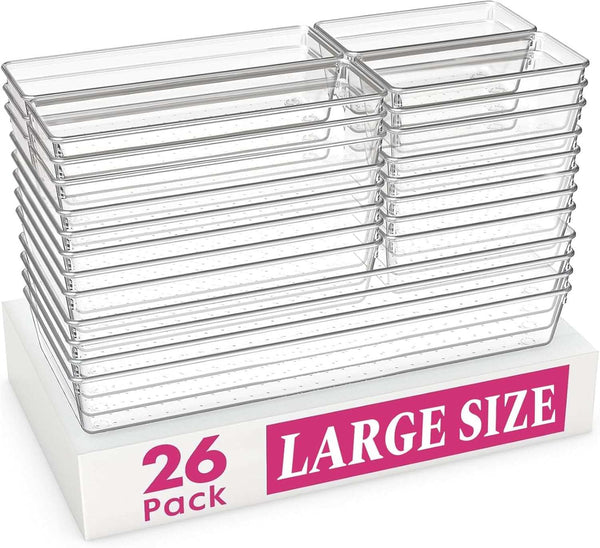 Large Drawer Organizer Bins 26 Pack |
