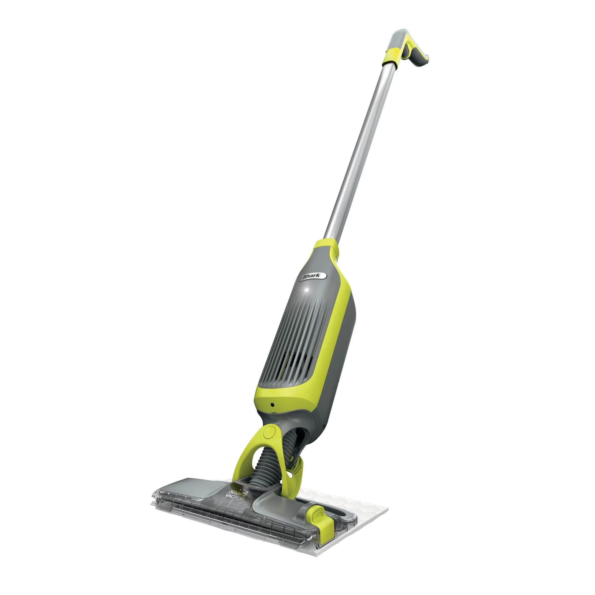 VACMOP Cordless Hard Floor Vacuum Mop, for Tile, Vinyl, Laminate, Wood, with (4) Disposable VACMOP Pads, 12-Oz  Multi-Surface Cleaner, VM200