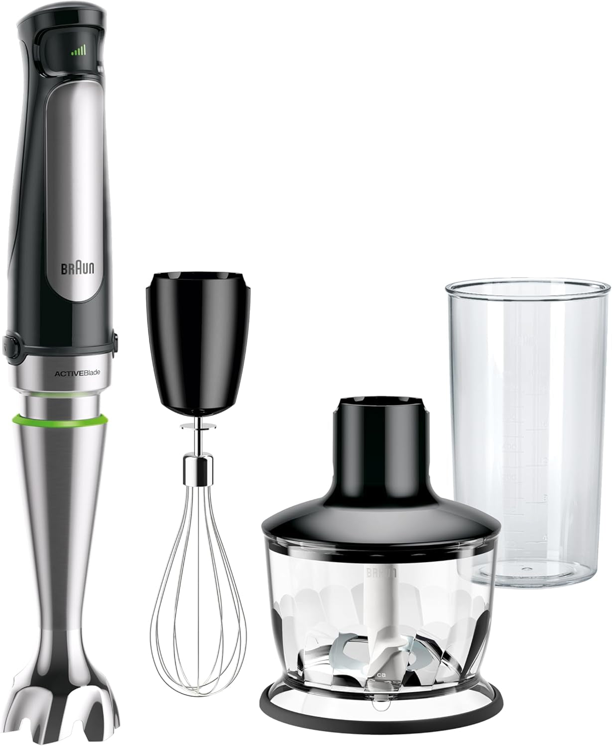 Braun Multiquick 7 3-In-1 Immersion Blender with Food Processor – Powerful Handheld Electric Stick - Emulsifier for Chopping, Beating & Whisking - Ideal for Soup, Puree, Smoothies & More