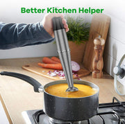 Immersion Blender Handheld Corded Hand Blenders Set 1100W, Trigger Variable Speed 5 in 1 Stick Emulsifier with Chopper, Whisk and Frother for Soup, Baby Food and Smoothies,Black