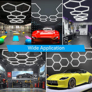 Hexagon 5000K LED Garage Lights: 25 Pack Updated 1.31-Inch Wider Size,26300Lm Super Bright Hex Lighting Ceiling LED Shop Light for Garage, Car Detailing, Workshop, Warehouse, Gym, Basement