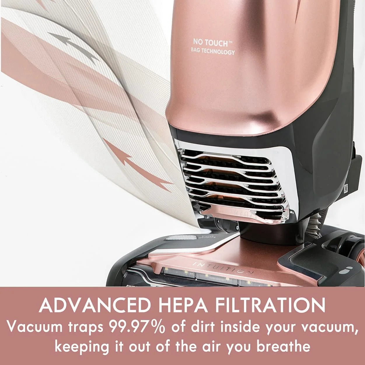 BU4050 Intuition Bagged Upright Vacuum, Liftup Cleaner with Hair Eliminator Brushroll, Pet Handi-Mate for Carpet, Hard Floor, Rose Gold