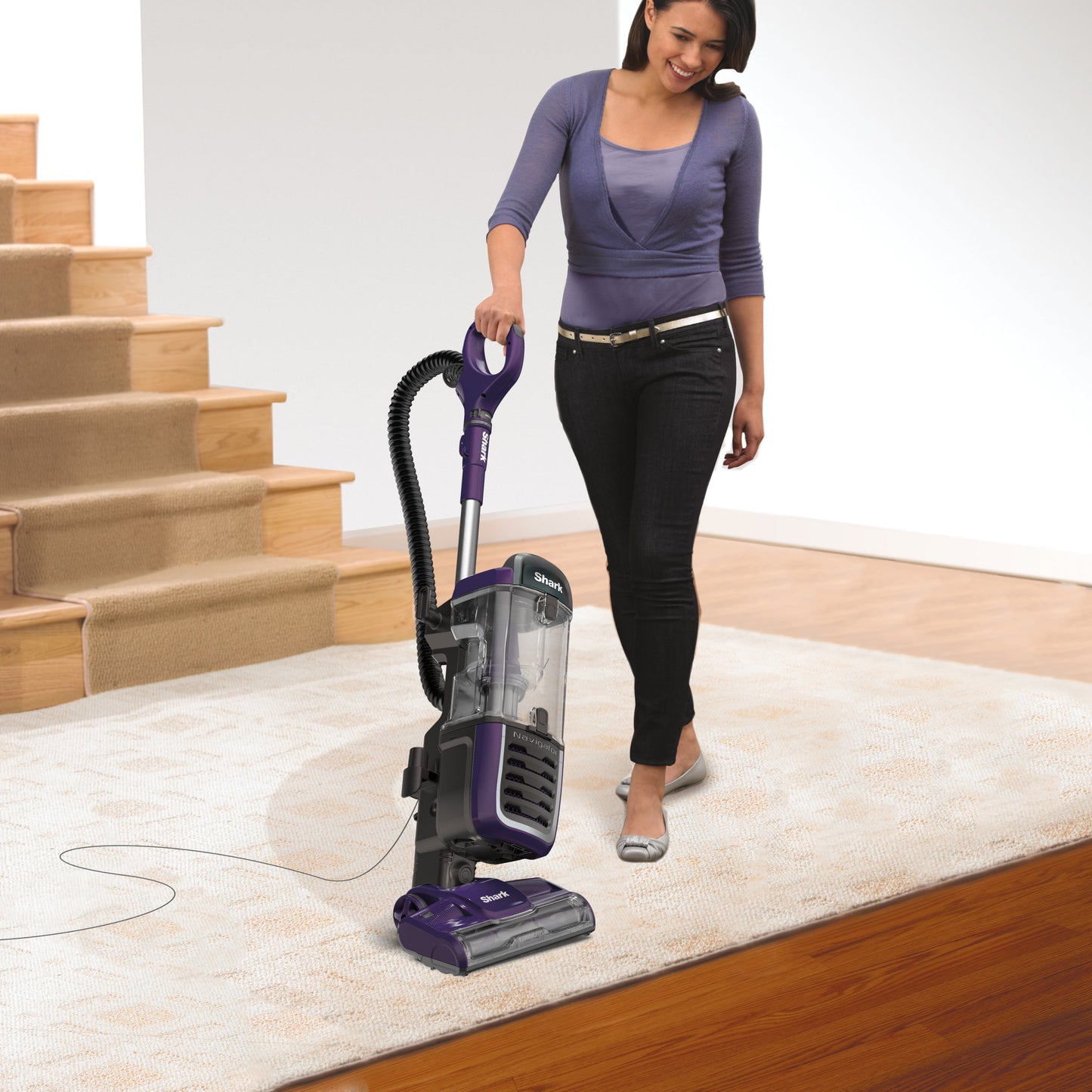 Navigator Swivel Pro Upright Vacuum, Pet Friendly, Bristle Brushroll, NV150 Eggplant