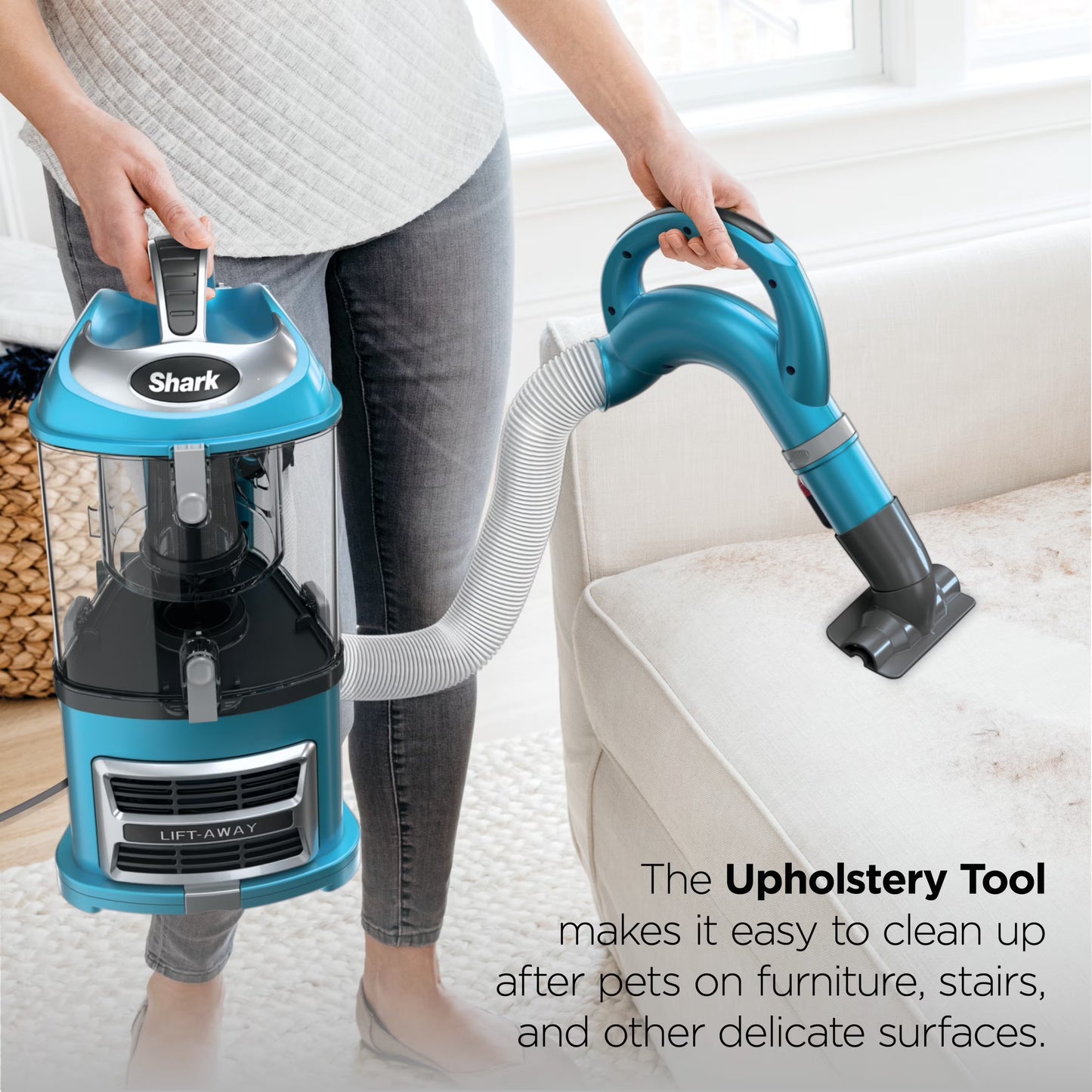 Navigator Lift-Away Upright Vacuum, Pet Friendly, Bristle Brushroll, NV380 Teal