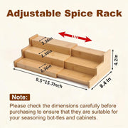 Spice Rack Organizer for Cabinet, Spice Organization for Cabinet, Spice Rack for Countertop,15.7 Inch Adjustable Seasoning Organizer Spice Organizer (1 Pack, Medium)