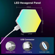8 Pack Hexagon Lights Wall RGB Panel - Hexagonal Led Lights Room Decor Wall Lights Gifts for Men/Women Honeycomb Shape Panels Hexagon Gaming Led Lights for Bedroom Children